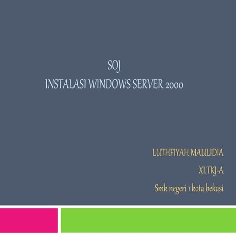 Instalasi dan Konfigurasi Windows Server 2000