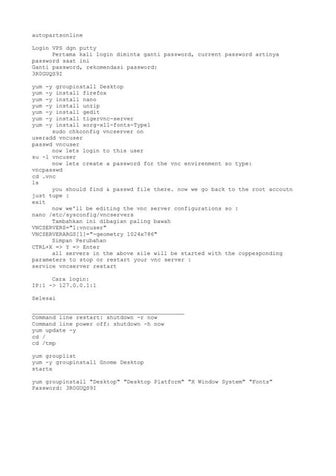 Instal vnc in cent os