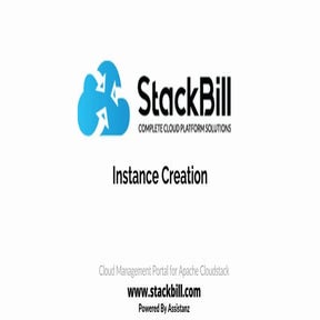 StackBill Cloud Management Portal - Instance Creation on StackBill | PDF