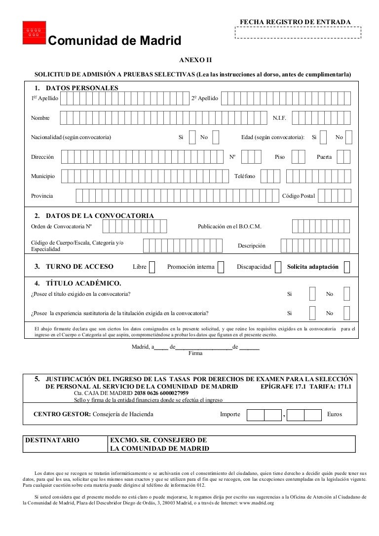 Instancia De La Comunidad De Madrid