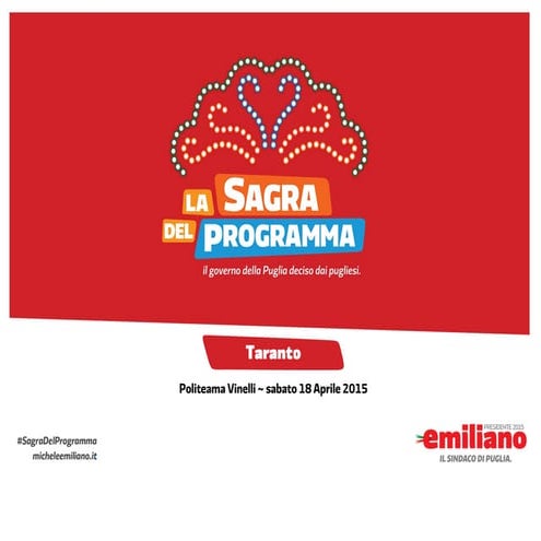 REPORT DELLA SAGRA DEL PROGRAMMA DI TARANTO