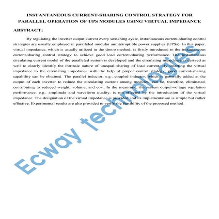 Control of parallel dc dc converters in a dc microgrid | PPTX