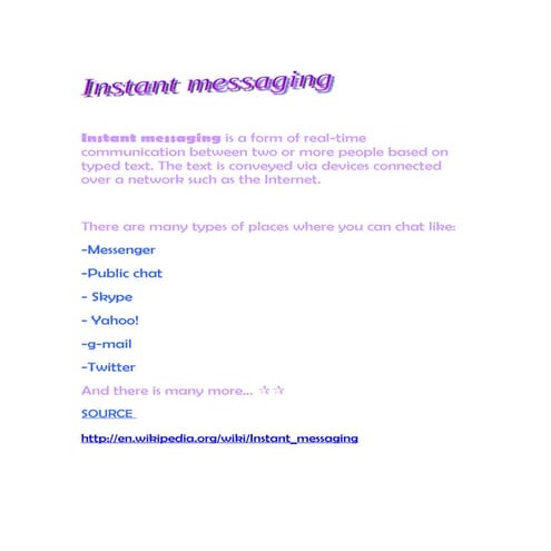 Instant messaging | PPTX