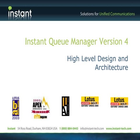 Instant queue manager_architecture_october2011