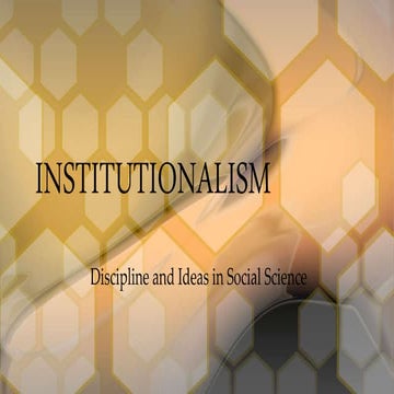 Institutionalism
