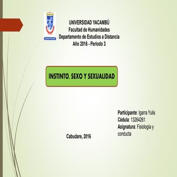 Instinto y sexualidad