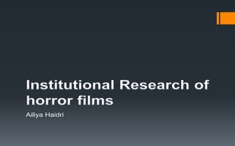 History of horror | PPT