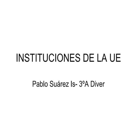 Instituciones de la ue pablo