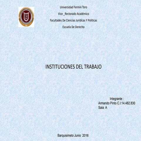 Instituciones del trabajo