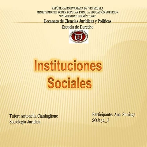 Instituciones sociales anasuniaga