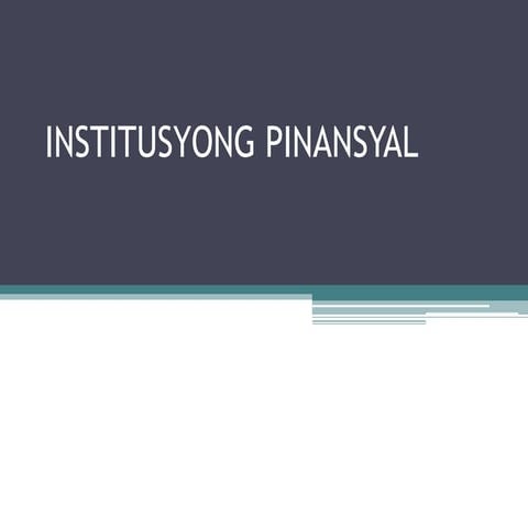 INSTITUSYONG PINANSYAL