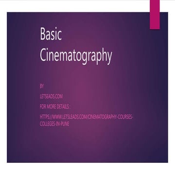 cinematography courses in pune