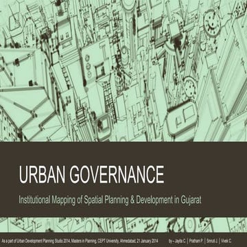Institutional framework for Spatial Planning and Development in Gujarat