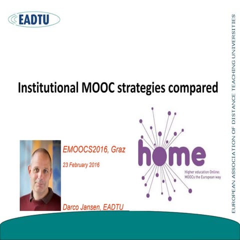 Institutional MOOC strategies compared