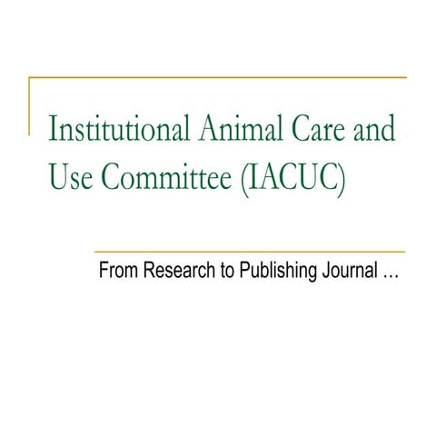 Institutional Animal Care and Use Committee (IACUC)