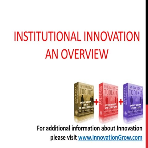 Institutional innovation an overview