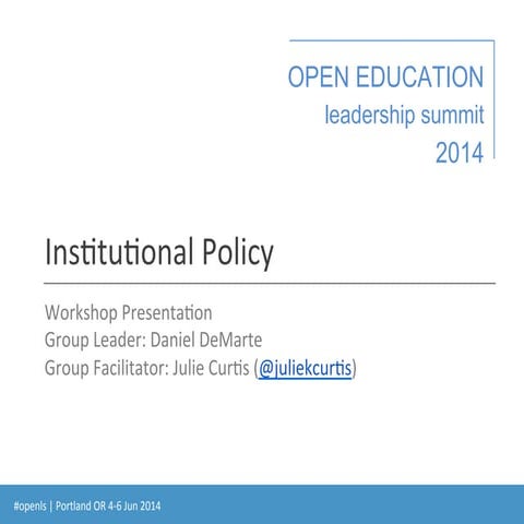 Institutional Policy #openls 2014