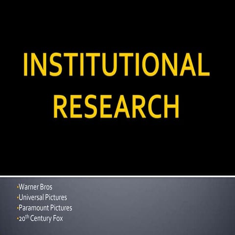 Institutional research