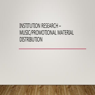 Institutional research
