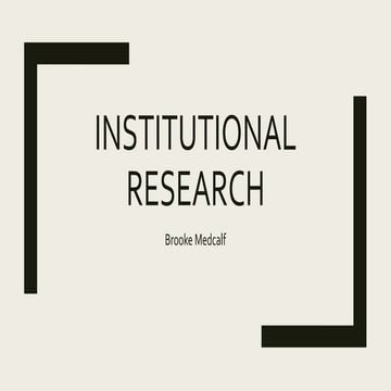 Institutional Research