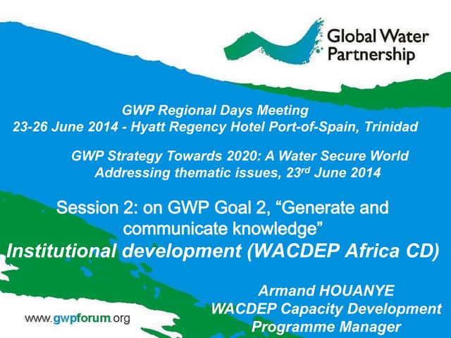 Institutional WACDEP Africa - Goal 2