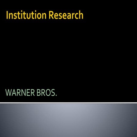 Institution research_WarnerBros.