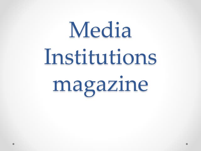 AS Media research into magazine Ins...