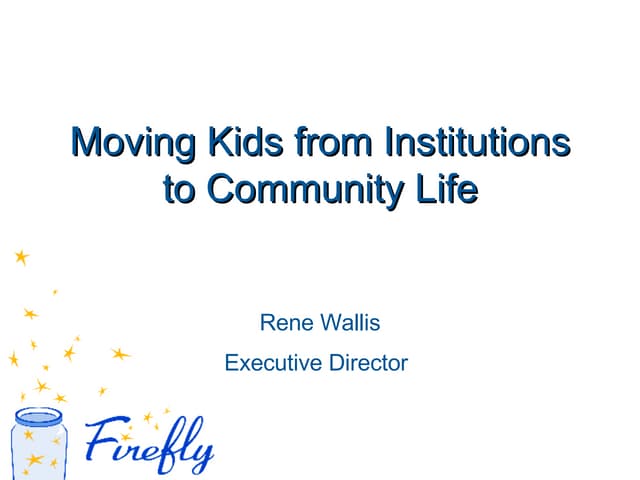 Institutions To Community