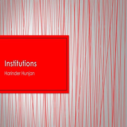 Institutions for representation