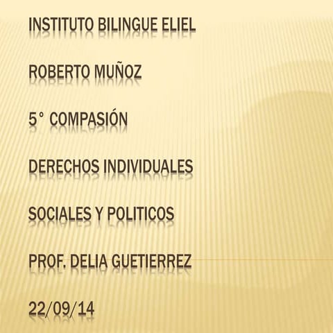 Instituto bilingue eliel roberto derechos