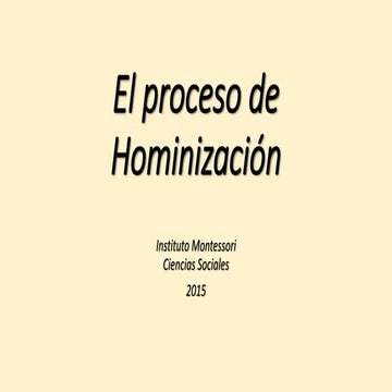 La Hominización