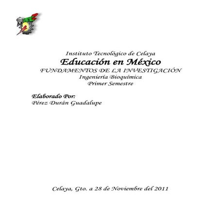 Instituto tecnológico de celaya articulo de la educacion