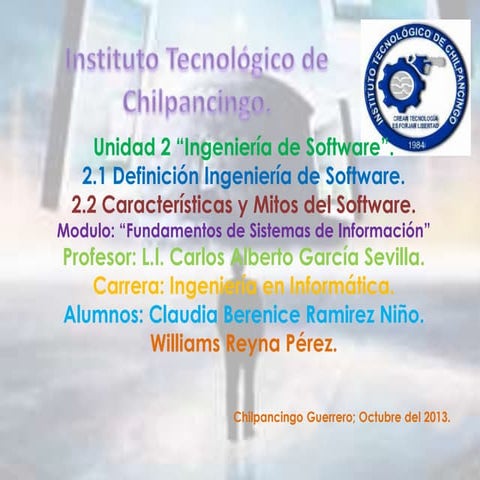 Ingenieria del Software & Caracteristicas y Mitos del Software.