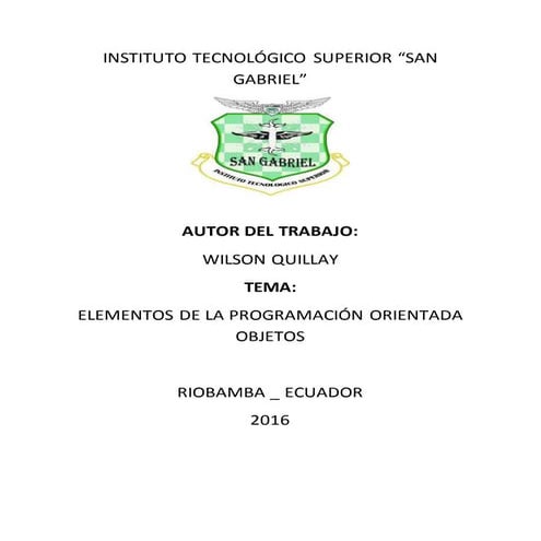 elementos orientada objetos