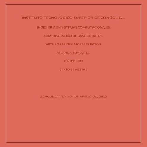 Instituto tecnológico superior de zongolicaarturo