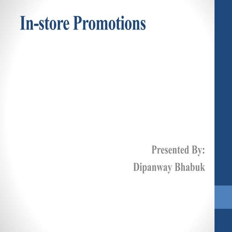 In store promotion