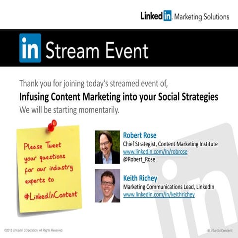 Infusing content marketing into your social strategies