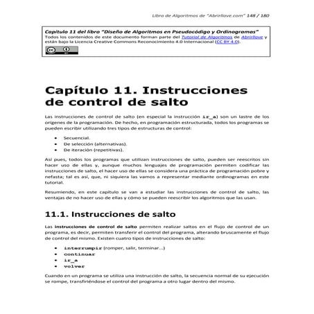 Instrucciones de control de salto