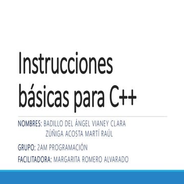 Estructura basica para c++ | PPTX
