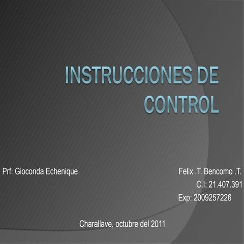 Instrucciones de control