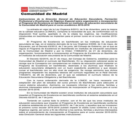 Instrucciones excelenciabachillerato201516