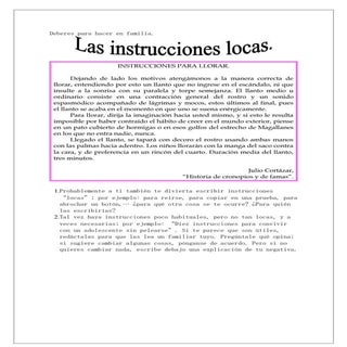 Instrucciones para llorar