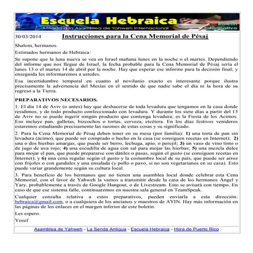 Instrucciones pésaj 30 03-2014