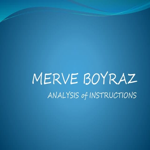 analysis of instruction