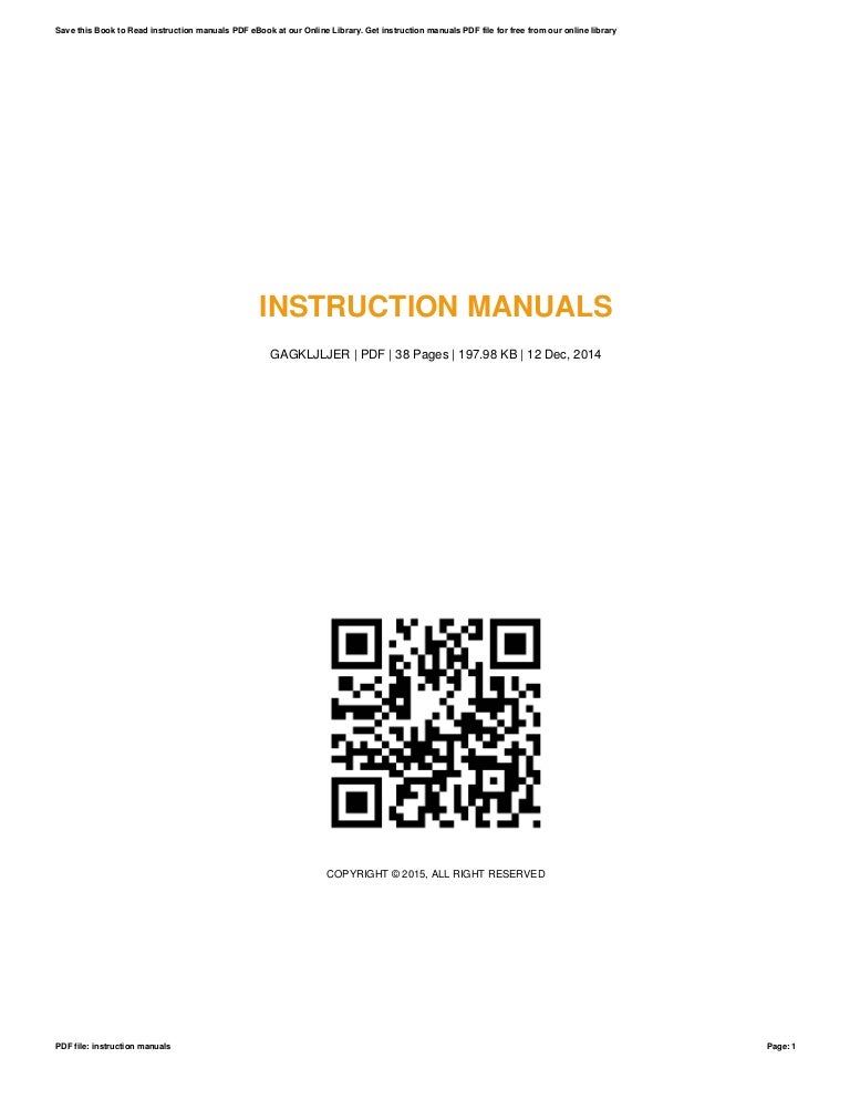 Instruction manuals