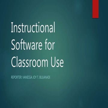 Instructional Software for Classroom use