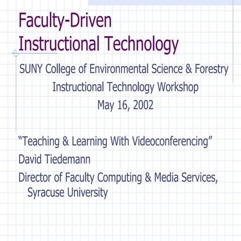 Instructional Videoconferencing