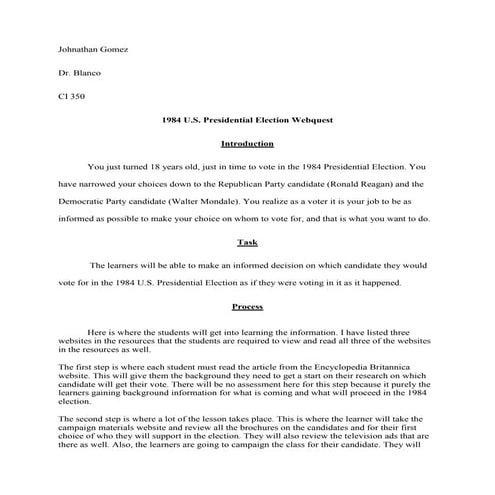 Instructional computing and technology webquest