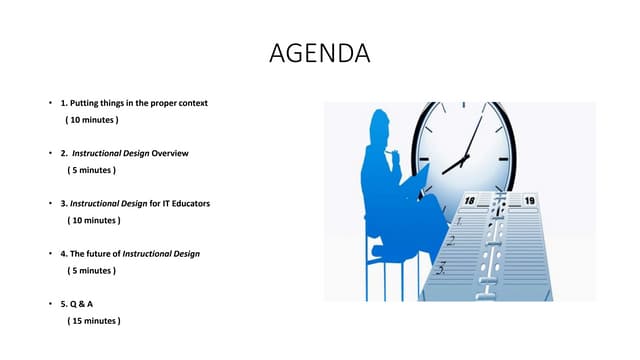 Instructional design for i.t. educators