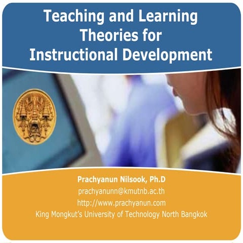 Teaching and Learning Theories for Instructional Development